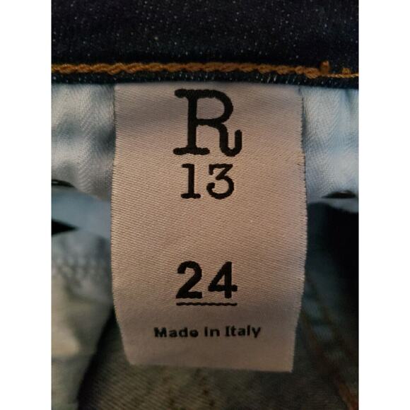 R13 Kate Skinny Jeans In Carlisle Sz 24 Low-Rise R13W4021-161 - - Picture 4 of 11